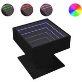 Furnova Klubska mizica LED črna 50x50x45 cm inženirski les, (21914742) | Shoptok.si