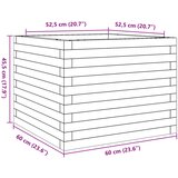  Vrtna sadilica bijela 60x60x45,5 cm od masivne borovine | shoptok.hr