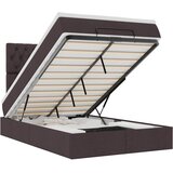 Maison Chic Otomanska Posteljni okvir - Dvoposteljna postelja - Zakonska postelja z vzmetnico rjav 120x200 cm blago-J313, (21772776) | Shoptok.si