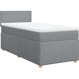  Okvir kreveta s oprugama i madrac svjetlosivi 90x200cm tkanina | shoptok.hr