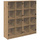  Highboard 2 pcs Umjetnički hrast 68 x 37 x 142 cm | shoptok.hr