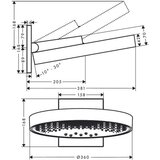 Hansgrohe rainfinity tuš ruža 360 3 jet sa priključkom, bela mat 26234700 Cene