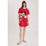 Defacto Fall in Love Disney Mickey & Minnie Licensed Crew Neck Short Sleeve Nightgown cene