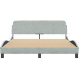  Okvir za krevet Dover svjetlosivi 152x203 cm baršunasti | shoptok.hr