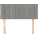  Uzglavlje svjetlosivo 100x5x78/88 cm baršunasto | shoptok.hr