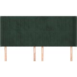  Vzglavje z ušesi temno zeleno 163x16x118/128 cm žamet, (20936212) | Shoptok.si