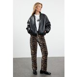 Trendyol black oversize faux leather quilted puffer jacket