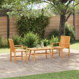 vidaXL 3-kosni vrtni lounge set trdi les akacije | Shoptok.si