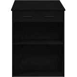 vidaXL Pisalna miza s predalom in polico črn 102x62x77,5 cm inž. les | Shoptok.si