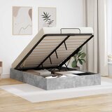  Otomanski krevet Betonsko Siva 135 x 190 cm Konstrukcijsko drvo | shoptok.hr