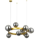 Luster na sajli SOLARI 9xE14/15W/230V zlatna/dimljeno-crna | Eponuda.com
