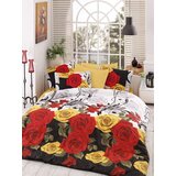  Bionca perla - yellowblackredwhitegreen ranforce single quilt cover set Cene