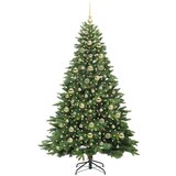 vidaXL Umestno božično drevo med 300 LED Zelena 210 cm PE in PVC | Shoptok.si