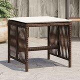  Vrtni taburei s jastucima 4 kom smeđi 41x41x36 cm od poliratana | shoptok.hr