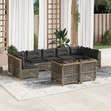 vidaXL 9-dijelni set vrtnih sofa od poliratana s jastucima sivi | shoptok.hr