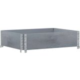 vidaXL Paletni okvir siv 80x60 cm trdna borovina | Shoptok.si