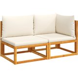 Maison Chic Vrtni kavč - Zunanji kavč z blazinami dvosed trden akacijev les, (22041030) | Shoptok.si