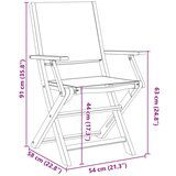  7-dijelni vrtni blagovaonski set smeđesiva od tkanine i drva | shoptok.hr