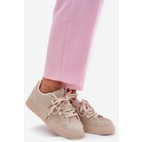 Boto Women's sneakers with decoration on platform beige Eanneth | shoptok.hr
