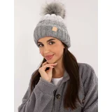 Fashion Hunters Grey women's knitted winter hat RUE PARIS