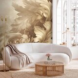  Foto tapeta - Carved Baroque Ornaments: Rich Composition in Sepia Colors 100x70 Premium | shoptok.hr