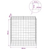  Gabion s žicom debljine 5 mm i mrežom 10x10 cm 100x100x100 cm | shoptok.hr