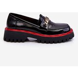 Kesi Patent leather loafers on the Black Ronin platform