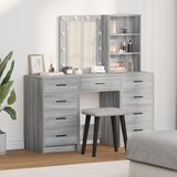 vidaXL set 3 siva sonoma inženirski les srednji visok predal Cene