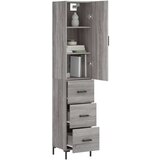  Visoka komoda siva sonome 34 5x34x180 cm od konstruiranog drva | shoptok.hr