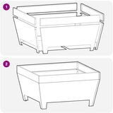 vidaXL Črna Hladno valjano jeklo 80 x 80 x 43 cm Vzdržljivo Kurišče | Shoptok.si