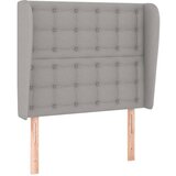 Maison Chic Vzglavna omarica - Nočna omarica - Posteljna omarica z ušesi svetlo sivo 83x23x118/128 cm blago, (21708784) Cene