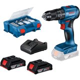 Bosch Akumulatorska vibraciona bušilica - odvrtač GSB 185-Li, 18V, 2x2,0Ah + 82-delni set pribora u koferu 0615990N2P | Eponuda.com
