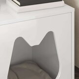  Mačja Kuća Sjajno bijelo 42.5 x 40 x 52.5 cm Konstruirano drvo | shoptok.hr