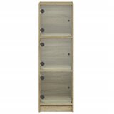  Visoka komoda sa staklenim vratima boja hrasta 35 x 37 x 109 cm | Eponuda.com