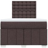 vidaXL Krevet box spring s madracem tamnosmeđi 120 x 190 cm od tkanine | shoptok.hr