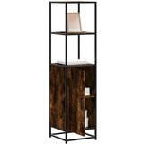 Furnova Visoka omara dimljen hrast 35,5x35x139 cm inž. les in kovina, (21955349) | Shoptok.si