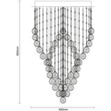  LED kristalno plafonsko svetlo NAURU LED/30W/230V prečnik 40 cm hrom/crna + daljinski upravljač | Eponuda.com