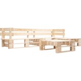  4-dijelna vrtna garnitura od paleta prirodna boja drvena | shoptok.hr