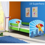  Otroška postelja ACMA z motivom, stranska zelena 160x80 cm 19 Superheroj | Shoptok.si