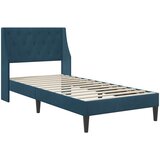  Krevetna konstrukcija s uzglavljem Plava 80 x 200 cm Baršun | shoptok.hr