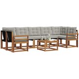  Set vanjskih sofa 8 kom. Prirodna i svijetlo siva | shoptok.hr
