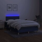  Krevet s oprugama i madracem LED plavi 120 x 190 cm od tkanine | shoptok.hr