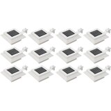  Vanjske solarne svjetiljke 12 kom LED četvrtaste 12 cm bijele Cijene
