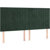  the living store posteljno vzglavje 4 kosa temno zelen 100x5x78/88 cm žamet - vzglavje, (21448510) | Shoptok.si