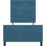  Krevetna konstrukcija u tamnoplavom baršunu 90x190 cm | shoptok.hr