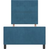  Postelja v temno modrem žametu, 90x190 cm, (22049103) | Shoptok.si