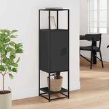 vidaXL Visoka ploča crna 35,5x35x139 cm Konstruirano drvo i metal | shoptok.hr