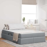 vidaXL Krevet s madracem i skladištem Svijetlo siva 120 x 190 cm | shoptok.hr