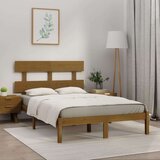 Posteljni okvir medeno rjav iz trdnega lesa 200x200 cm, (20644670) Cene