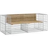  Vrtna klupa s gabionskim dizajnom 184 x 71 x 65,5 od borovine | shoptok.hr